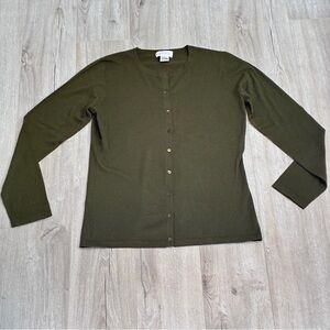 Cashmere blend Barney’s New York Olive Green Cardigan